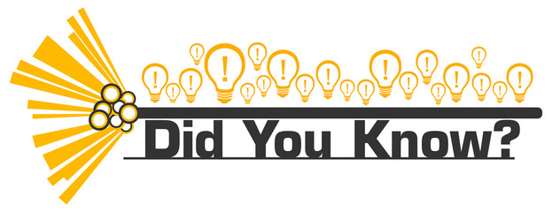 Did You Know Yellow Grey Graphical Bar Bulbs 