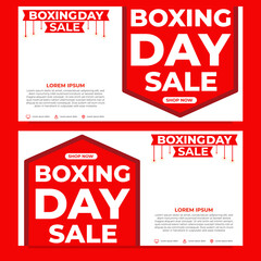 boxing day sale promotion banner template design