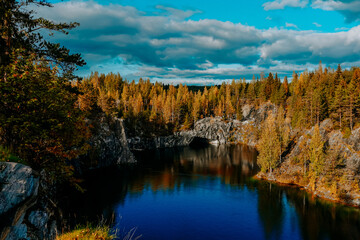karelia autumn russia forest woods