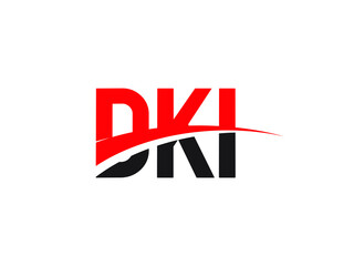 DKI Letter Initial Logo Design Vector Illustration