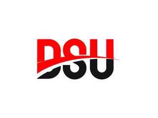 DSU Letter Initial Logo Design Vector Illustration