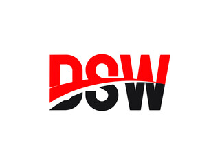 DSW Letter Initial Logo Design Vector Illustration