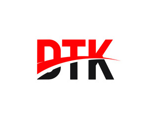 DTK Letter Initial Logo Design Vector Illustration