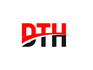 DTH Letter Initial Logo Design Vector Illustration