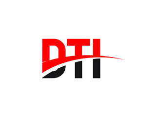 DTI Letter Initial Logo Design Vector Illustration