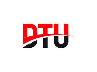 DTU Letter Initial Logo Design Vector Illustration