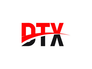 DTX Letter Initial Logo Design Vector Illustration