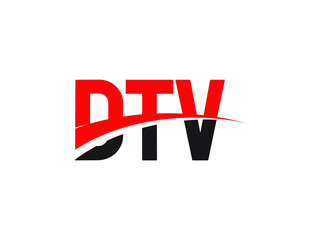 DTV Letter Initial Logo Design Vector Illustration