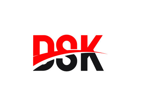 DSK Letter Initial Logo Design Vector Illustration