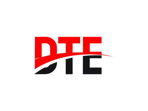 DTE Letter Initial Logo Design Vector Illustration