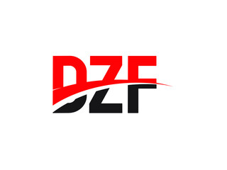 Fototapeta premium DZF Letter Initial Logo Design Vector Illustration