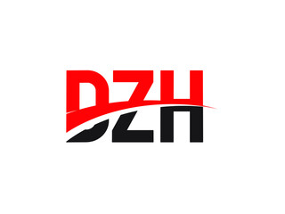 DZH Letter Initial Logo Design Vector Illustration