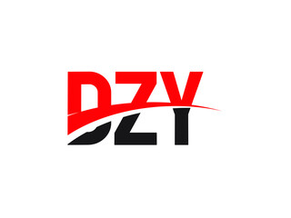 DZY Letter Initial Logo Design Vector Illustration