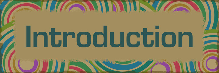 Introduction Colorful Vintage Circular Scratch Background 