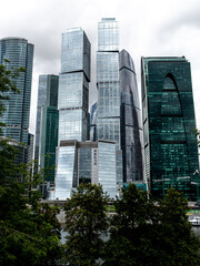Fototapeta na wymiar High-rise buildings of Moscow City