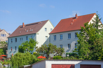 Modernes Wohngebäude, Mehrfamilienhaus,  Bergen, Insel Rügen, Mecklenburg-Vorpommern, Deutschland, Europa