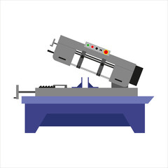 Vector illustration of band saw