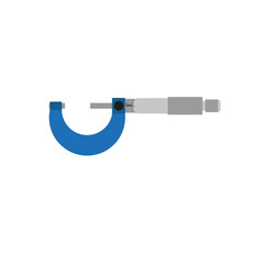 Vector illustration of micrometer