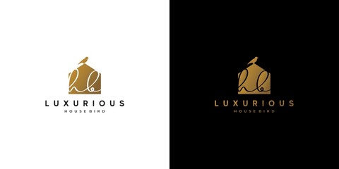 Luxurious and attractive birdhouse logo design