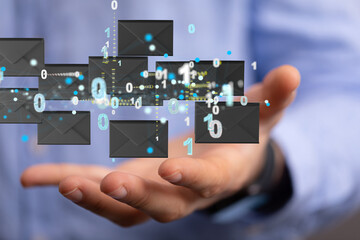 holding letter icon,email icons .Contact us by newsletter email and protect your personal information from spam mail. Customer service call center contact us.