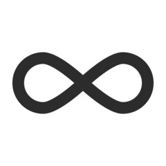 Infinity, eternity symbol. Isolated vector clip art.