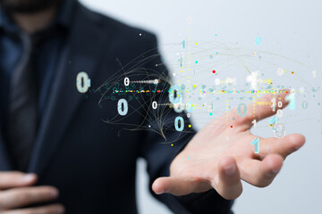 Technology background. Big data concept. Binary