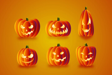 halloween pumpkin set
