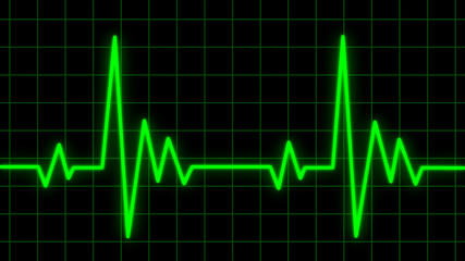 Heartbeat line. Pulse trace. EKG and Cardio symbol. Healthy and Medical concept.