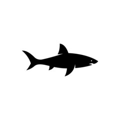 Illustration vector graphic template of shark silhouette logo