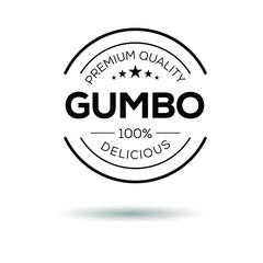 Creative (gumbo) logo, gumbo  sticker, vector illustration.