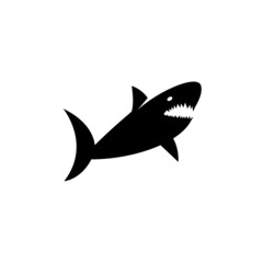 Illustration vector graphic template of shark silhouette logo