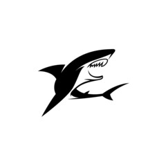 Illustration vector graphic template of shark silhouette logo