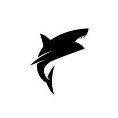 Illustration vector graphic template of shark silhouette logo