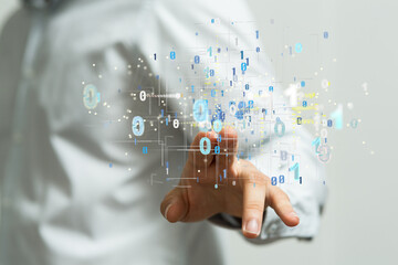 Futuristic in Industry 4.0 and business virtual diagram