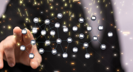 data network 3d digital info