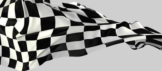 motor sport finish flag concept 3d - obrazy, fototapety, plakaty