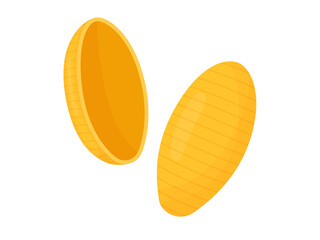 Pasta gnocchi. Italian pasta cartoon illustration isolated on white background.