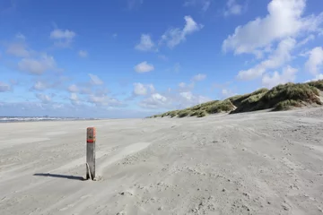 Papier Peint photo Mer du Nord, Pays-Bas Plage de la mer du Nord, île d& 39 Ameland, néerlandais
