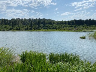 Lake Bajer or Artificial reservoir Bajer on the river Licanka, Fuzine - Gorski kotar, Croatia (Umjetno akumulacijsko jezero Bajer na rijeci Ličanki ili Bajersko jezero, Fužine - Gorski kotar, Hrvatska