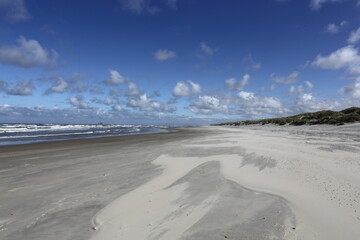 Fototapeta na wymiar North sea beach, island Ameland, Dutch