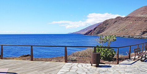 Paseo y piscinas de La Caleta, Valverde, El Hierro, Santa Cruz de Tenerife, Islas Canarias, España, Europa
