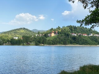 Lake Bajer or Artificial reservoir Bajer on the river Licanka, Fuzine - Gorski kotar, Croatia (Umjetno akumulacijsko jezero Bajer na rijeci Ličanki ili Bajersko jezero, Fužine - Gorski kotar, Hrvatska