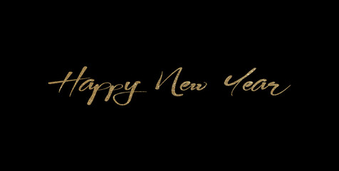 Obraz premium happy new year 2022 postcard with black background and golden sparkle
