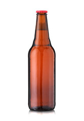 brown glass bottle with beer