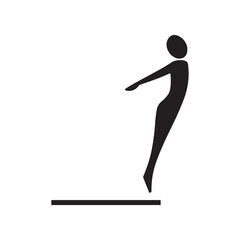 A man diving into water in swimming pool on a white background in EPS10