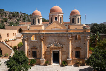 Facade of the monastery of Governato, Crete