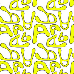Seamless vector hand drawn pattern with repeat letter A
