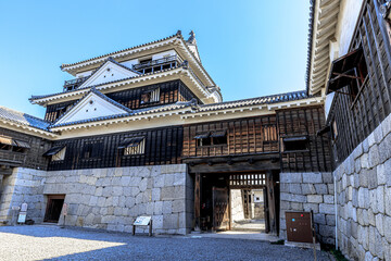 Fototapeta na wymiar 秋の松山城　愛媛県松山市　Matsuyama Castle in autumn Ehime-ken Matsuyama city