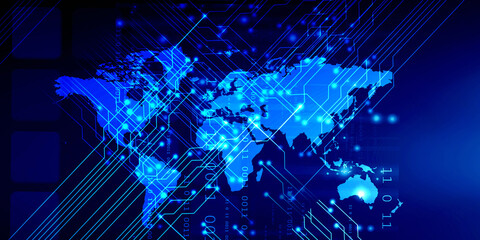 2d illustration world map abstract background
