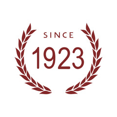Since 1923 year symbol